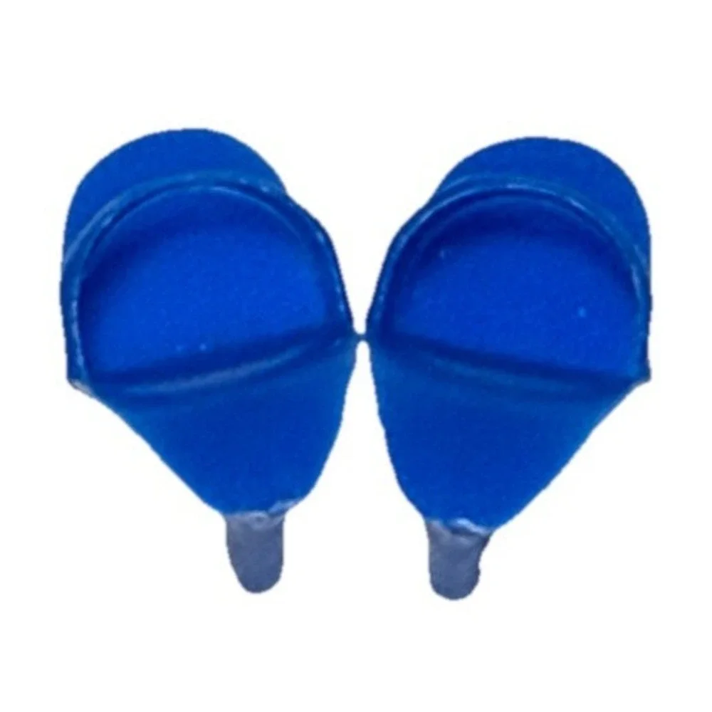 Vintage Barbie Clone Shoes High Heel Mules Blue Made in the Philippines BB15-7